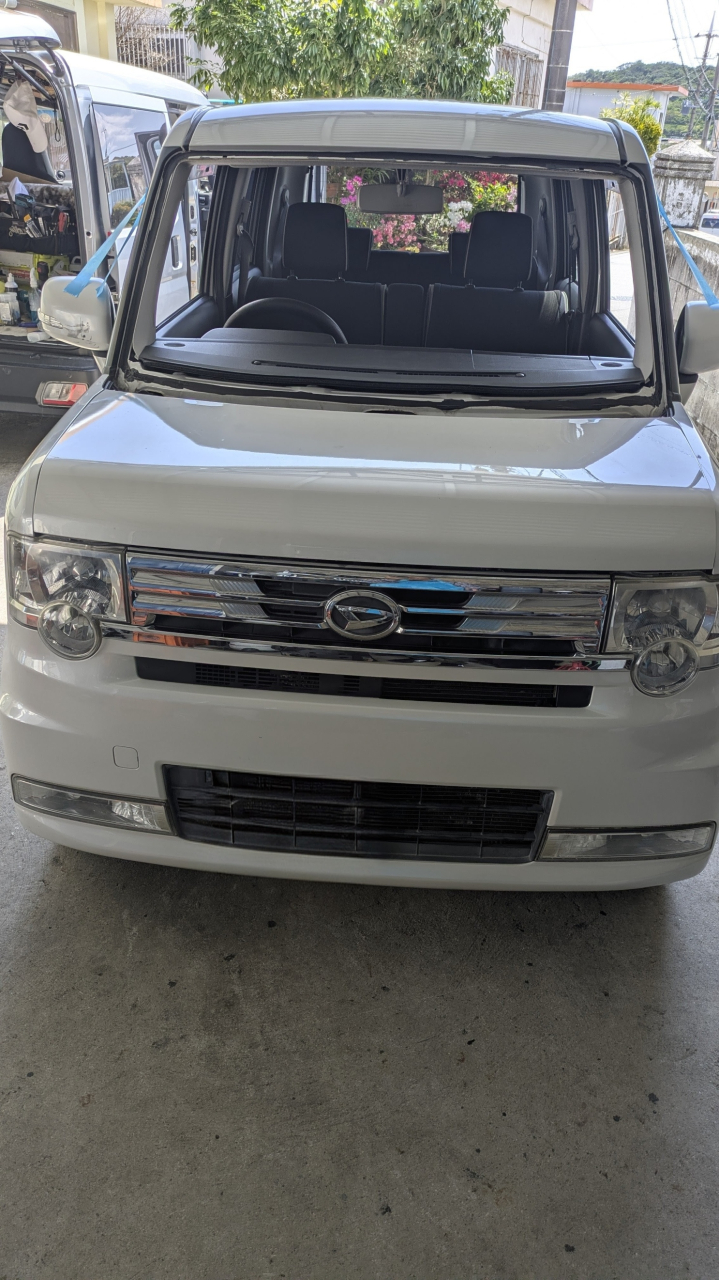 コンテフロントガラス交換