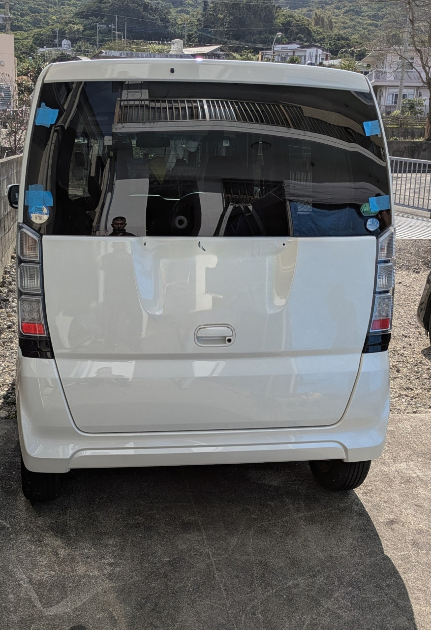 N　BOXリアガラス交換